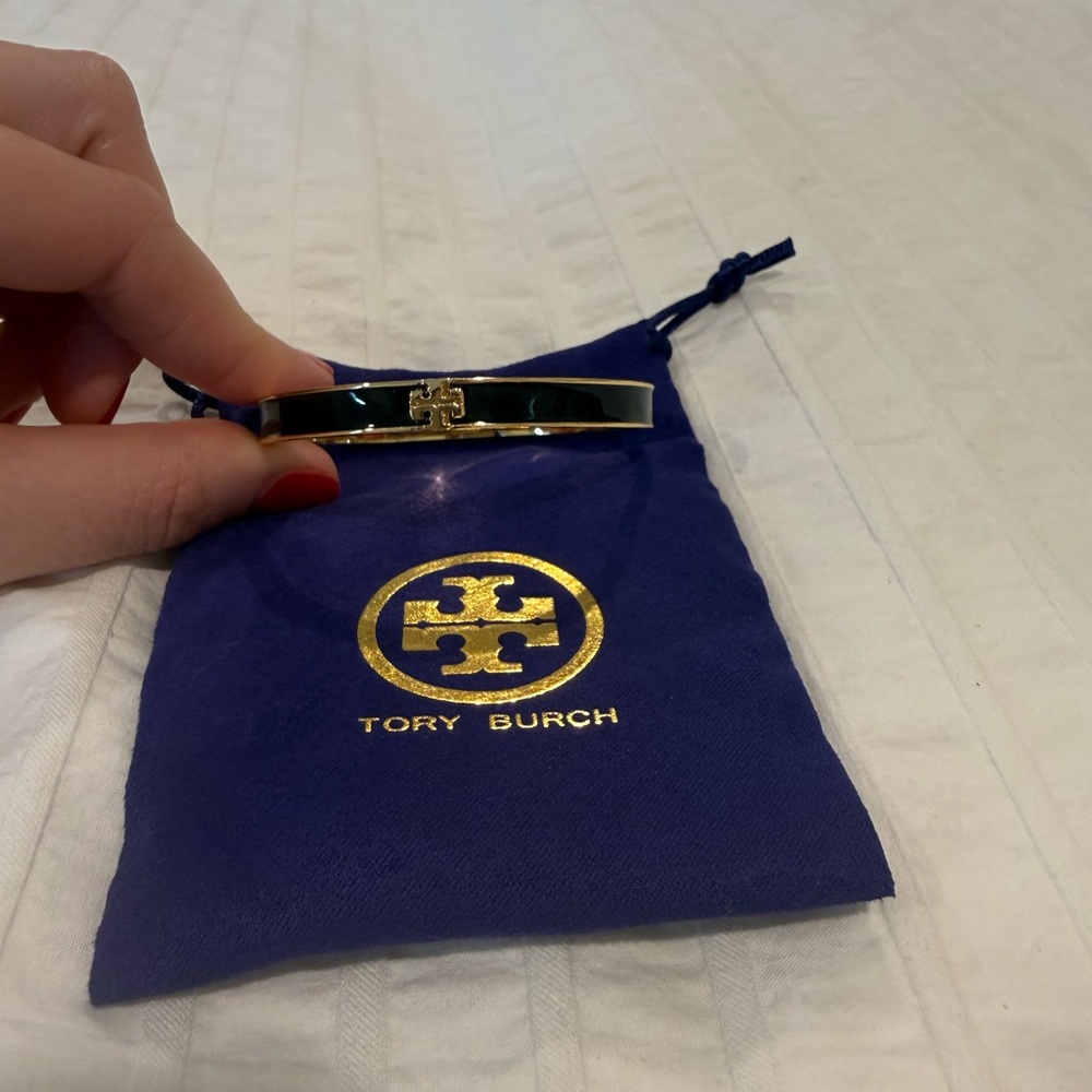 Tory Burch Black and Gold Bangle